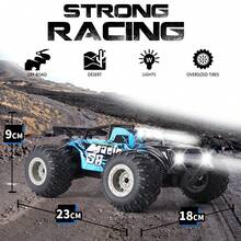 Control remoto Vehículo todoterreno Car carga de automóvil de alta velocidad RC Control remoto Toy Children's Remote Control Car - Azul - Ver 6