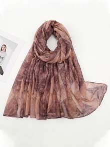 1 pièce Nouveau foulard dégradé balinais d'été pour femmes, foulard musulman fin et élégant pour les cheveux, écharpe longue pour la vie quotidienne, les voyages, la photographie, la protection solaire. Cadeau de festival familial