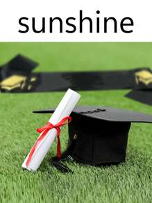 Mehrere erwachsene Geschenkabsolventen-Mützen, einfarbige Bachelor-Kappen für Absolventenfeier, Fotosession und Jugendliche, Mode Absolventen Kappen mit Quaste, besonderes Erwachsenen-Geschenk