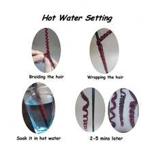 Ombre Pre Stretched Braiding Hair 30 Inch 8 Packs Synthetic Crochet Braids Hot Water Setting Professional Soft Texture Synthetic Hair Extensions 30 Inch 1B 27 - 1B/Purple(Ombre Black to Purple) - View 5