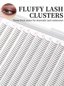 DAIFIYAN 480 Clusters Wispy Spike Lashes Manga Lash Cluster Matte Black Natural Russian Volume Eyelash Extensions 0.07 C D Curl 8-15mm Mixed Tray A/M Shape Premade Wispy Fans Individual False Eyelashes