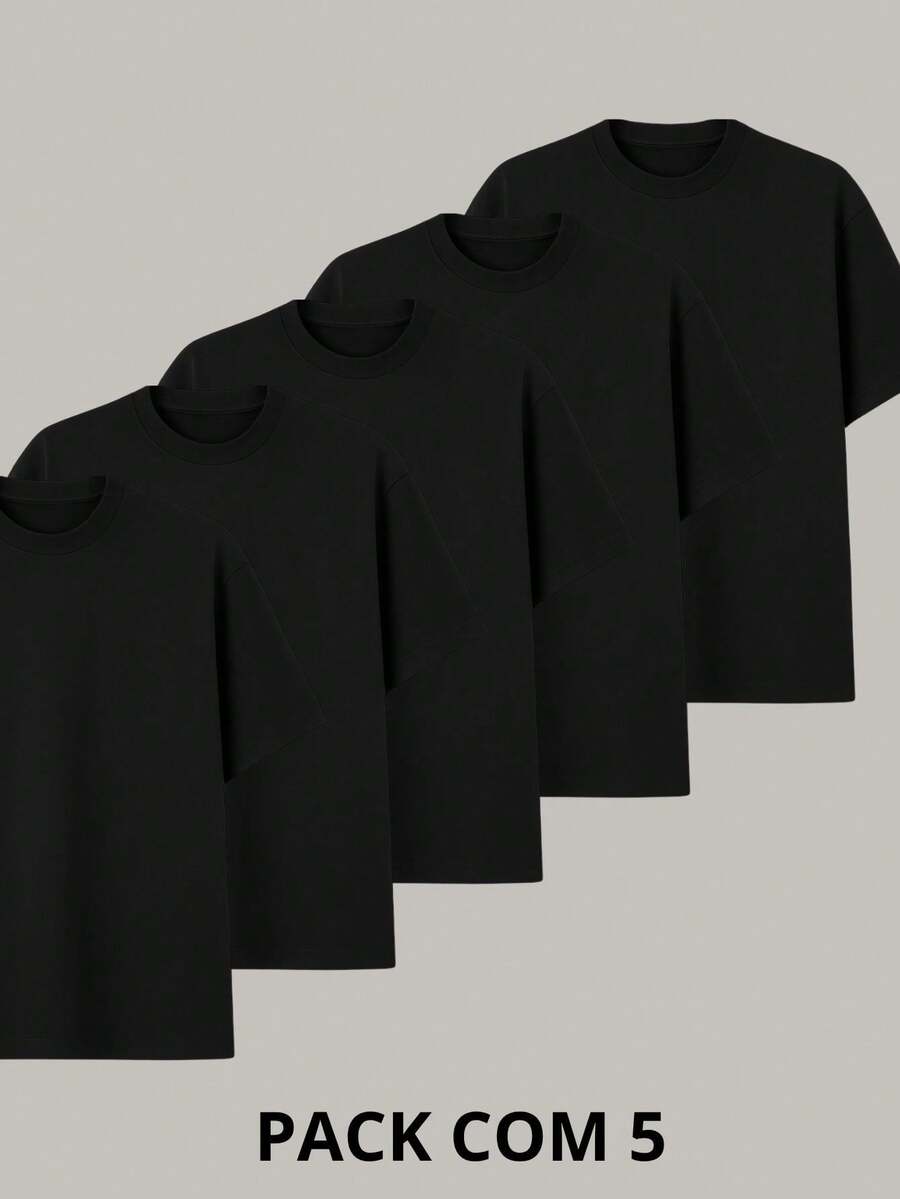 Kit Of 5 Premium Men's Oversized T-Shirts, Trap Street Style, Gringa Bodybuilder, Valentine's Day - 5個 - 查看 1