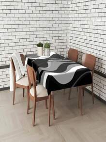 1/20 Stück Schwarz-Weiß Tischdecken, rechteckige Speise- und Kaffeetisch Tischdecken, 3D Optische Effekte, 2D bedruckte Tischdecken, Hochzeitstisch Dekorationen, Heim Dekorationen, geeignet für Picknicks, Camping, Hochzeiten, Geburtstagsfeiern