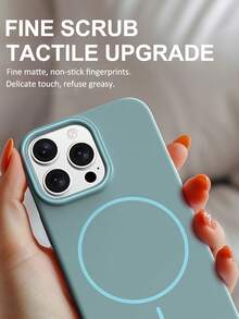 VRNOEI 超薄圆形磁吸手机壳，兼容16/14/11/12/13/15/17 Pro Max/Air，支持磁吸无线充电，全包式配件 - 淺棕色 - 查看 4