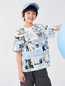 Balabala X 兒童T恤，2025夏季男孩上衣 - 白色調 - 查看 3