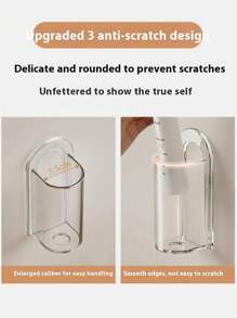 Self-Adhesive Electric Toothbrush Holder, Wall Mount Bathroom Storage Rack, No Power Required, Convenient Installation, Suitable For Christmas/Halloween Gifts & Decoration Home Bathroom Decor Fall Decor.Electric Toothbrush Holders For Bathroom, Wall Mounted Clear Electric Toothbrush Organizer, Self Adhesive Bathrooms Toothbrush Storage For Shower, Saving Space And Keep Drying. Back To School