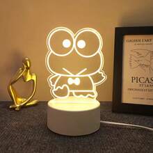 Lámpara de escritorio USB de acrílico 3D Sanrio - Serie Retro, Decoración de escritorio, Luz cálida interface USB, Luz nocturna cálida para habitación y dormitorio, Adecuado para hogar, vacaciones, cumpleaños, sin batería requerida - incluye cables