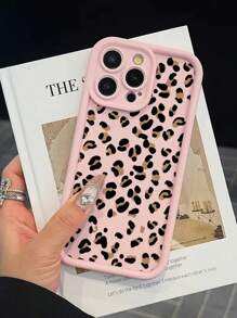 Una funda para teléfono con estampado de leopardo salvaje, de cobertura completa, antideslizante y a prueba de golpes, funda protectora suave de TPU adecuada para Apple