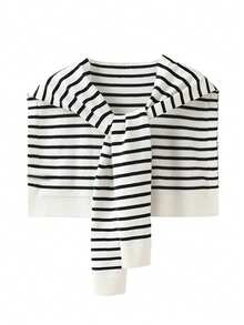 1PC Thin Spring, Summer And Autumn Fashion Air-Conditioned Room Warm Knitted Shawl, High-End Solid Color Knitted Scarf, Sunscreen Scarf, Soft And Glutinous Loose Long-Sleeved Versatile T-Shirt Women's Shoulder Scarf, Suitable For Daily Use. For Dress