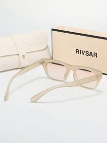 Óculos de Sol Femininos Polarizados Estilo Cat Eye Ombre da RIVSAR, Elegante para Uso Externo, Casual, Festa, Viagem, Feriados, Óculos de Sol Redondos Cat Eye, Presente de Marca Premium para Festivais, Ideal para o Dia dos Namorados, Natal, Halloween