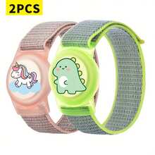 2pcs Cartoon Style Protective Cases Compatible With Apple AirTag, Anti-Lost GPS Locator Cover - Multicolor - View 9
