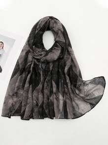 1 pièce Nouveau foulard dégradé balinais d'été pour femmes, foulard musulman fin et élégant pour les cheveux, écharpe longue pour la vie quotidienne, les voyages, la photographie, la protection solaire. Cadeau de festival familial