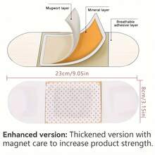 10/20/30pcs Heat Patch (Extra Large, With Mugwort) Self-Heating Warm Body Mugwort Steam Coldproof Warm Shoulder Neck Knee Warmer Patch, Suitable For Women In Winter - Apricot - View 5