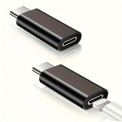 Cabo conector de carregador tipo C para 15/15 Pro/15 Pro Max/15 Plus - Adaptador de conversão de gênero, Transferência de dados de carregamento, Sem áudio/OTG - Preto, para iOS/