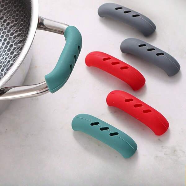 Silicone Pot Handle Ear Sleeve, High Temperature Resistant And Wear-Resistant Pot Lid Handle Gloves, Handle Heat Insulation, Handle Casserole Steamer Soup Pot Ear Sleeve