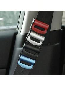 2PCS Plastic Strong Adjustable Car Belt Clips Slip-Resistant Seat Belt Buckle Simple Clamp Fixing Clip Car Styling - Multicolor - View 2