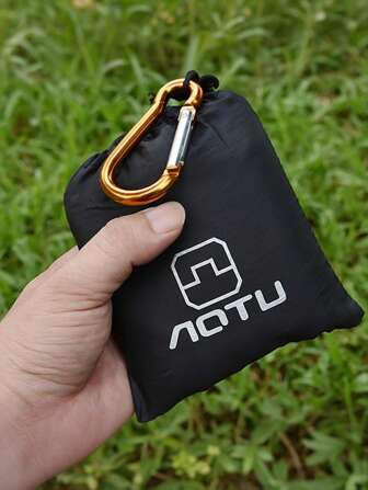 1 件装轻质防水野餐垫，防沙四季帆布露营毯，易于清洁，适合海滩、公园、花园、户外家庭旅行，尼龙框架，黑色