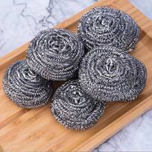 12个钢丝球+4个手柄 清洁工具 垫片 高密度金属清洁垫 适用于清洁锅碗瓢盆 去除锈迹 清洁油污 效果极佳