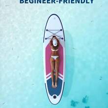 Danolapsi Inflatable Paddle Board For Adult,Stand Up Paddle Board Set,10.6ft X 32"/ 11ft X 34" Extra Wide Inflatable Stand Up Paddle Board With Premium Accessories Suitable For Sea And Lakes - Rose Red - View 2