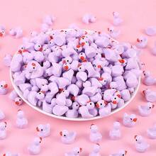 40 Stück Miniatur Landschaft Simulation mit süßen Enten, Tisch Dekorationen Küken, Moos Landschaftsdekoration, Backdekorationen, Gartendekoration Zubehör, Schlüsselanhänger Anhänger, Party Geschenke, ein interessantes Geschenk für Freunde