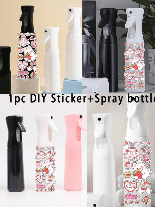 1 pezzo Bottiglie spray, Bottiglie spray adesive fai-da-te con motivi carini, Bottiglie spray per uso domestico per capelli, Bottiglie spray essenziali per la pulizia di spazi vuoti, Spruzzatore d'acqua ultra-fine, Adatto per acconciature, piante da giardino, capelli ricci, profumi, ecc. Ritorno a scuola