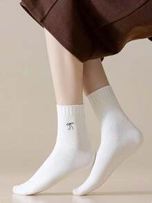 1/5/10双装女士纯色蝴蝶结船袜，舒适透气休闲运动袜，黑/白/灰绒面材质，适合搭配乐福鞋，校园风，返校必备，居家、休闲、运动皆宜，圣诞好礼