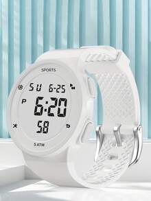 1块男女款手表，共有四种款式：白色、粉色、黑色和星空黑。LED大屏幕数字显示清晰易读。可设置闹钟。