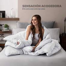 ESQUIMAL Edredón Acolchado Relleno Down Ultra Suave.para Todo Clima.para Uso como Edredón o para Funda Duvet.Hipoalergénico.(Blanco, King Size) XA1J - azul - Ver 4