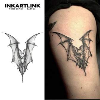  INKARTLINK Revolutionary Tattooing Technology, Semi-Permanent Tattoos, Realistic Tattoos, Bats, Heart Touching Tattoos, Temporary Tattoos, Waterproof, Authentic Tattoo Appearance, Niche Design Tattoos, Juice Tattoos, Plant Tattoos