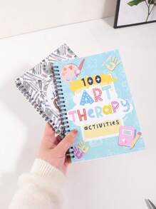 1pc Art & Emotion Guide Notebook, Therapy Activity Planner, Mental Health Treatment Planner