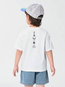 Balabala X 兒童T恤，2025夏季男孩上衣 - 本白 - 查看 4