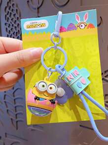 Minions Authentische Comic-Minions Schlüsselanhänger Anhänger, kreative Paar Auto Taschen, Figuren, Schlüsselanhänger, Anhänger und kleine Geschenke für Zimmer Dekoration, Schlafzimmer Dekoration, Heim Dekoration, Wand Dekoration, Schul Dekoration, Schul Überraschungen, Studenten Wohnheim Dekoration, Schulanfang