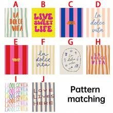 1pc LA DOLCE VITA Art Print, Italian Summer Wall Art, Italian Quote Poster, Coastal Wall Art, Euro Art Print, Aesthetic Italian Art,Canvas Wall Poster, Bedroom Living Room Hallway Decoration Gifts Birthday Graduation - Multicolor - View 3