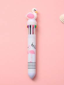 4pcs/1pc Cartoon Style 10-Color Handheld Ballpoint Pens, Cartoon Student Stationery Multi-Function Bullet Tip Ballpoint Pens, Suitable For Children's Daily School And Home Use, Ideal Choice For Children's Gifts And Back To School Gifts. - Multicolor - View 17