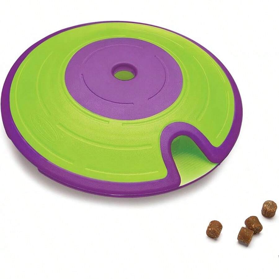 Outward Hound Nina Ottosson Wobble Bowl Dog Game -Interactive Slow Feeder Bowl Dog Game - 糖果迷宮(紫色,綠色) - 查看 1