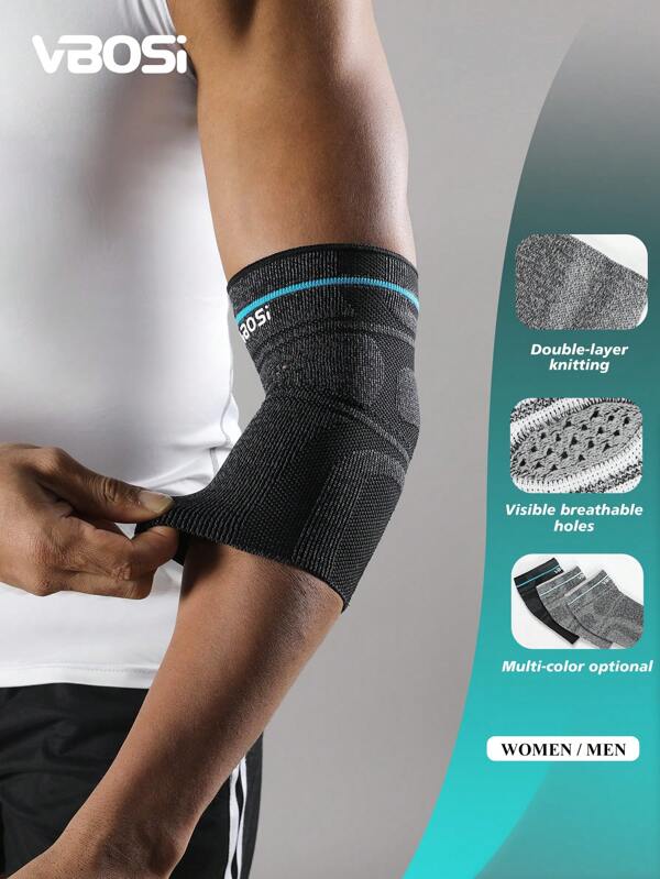 VBOSI 1 Piece Women Men Unisex 3D Knitted Compression Elbow Sleeve – Breathable, Elastic Support For Sports, Fitness & Daily Use