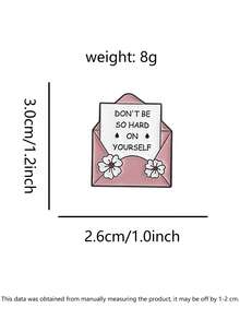 1pc "You're Doing A Great Job" Metal Lapel Pin, Cute Badge For Bags, Clothes, Hats, Thoughtful Gift For Friends - Letter - View 5