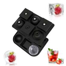 1 pieza Molde de cubitos de hielo de silicona, artículos de cocina, utensilios de cocina, bandejas de cubitos de hielo, bandejas de cubitos de hielo de silicona fáciles de soltar y flexibles de 6 cubitos con tapa extraíble resistente a derrames, para congelador