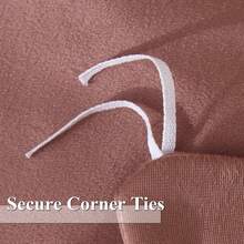 DIvellow Velvet Duvet Cover Queen Set Sage Green Comforter Cover 3Pcs Ultra Soft Cover Breathable Solid Luxury Flannel Velour Duvet Cover Zipper Closure Corner Tie - 腮紅粉紅 - 查看 8