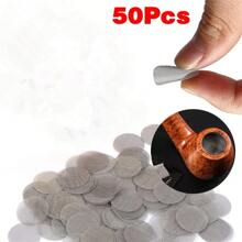 50 piezas de filtro de malla de acero inoxidable y latón de alta calidad - Tamiz para pipa de shisha, filtro tubular, utilizado para accesorios para fumar