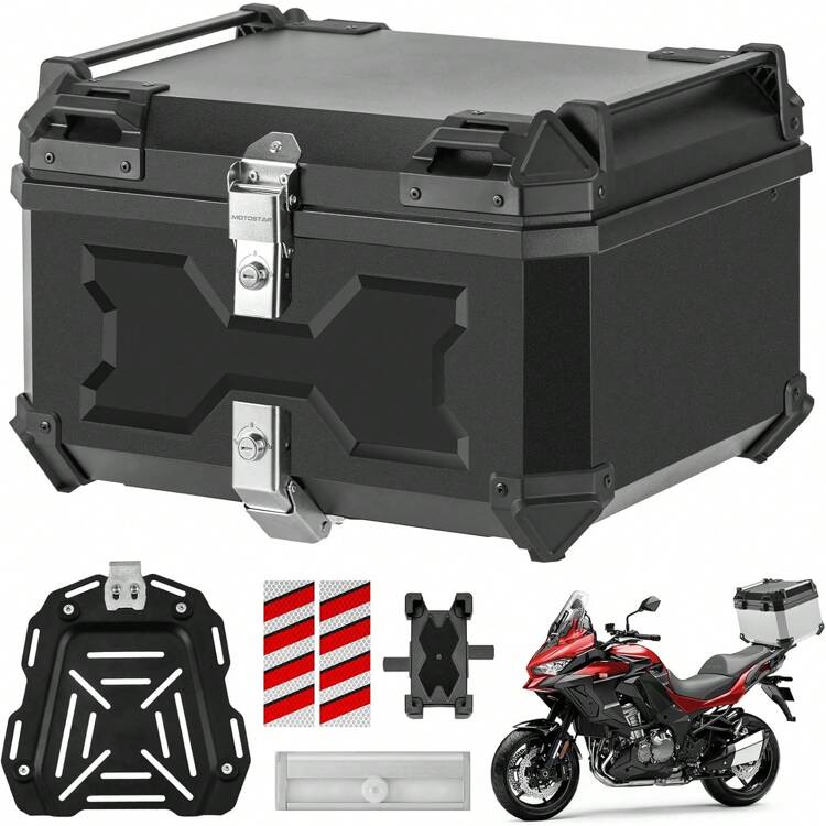 MOTOSTAR バイク用リアボックス 45L/58L 大容量 トップケース