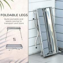 Portable Charcoal Grill With Stainless Steel Foldable Design - Large Capacity BBQ Grill For Outdoor Cooking Camping Hiking Picnics Tailgating Backpacking Or Any Outdoor Event . - Silver - View 1