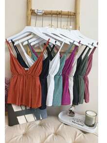 Women Tank Tops & Camis - xanh quân đội - Xem 5