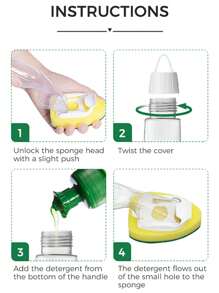 3/6/9pcs Multi-Purpose Powerful Kitchen Cleaning Set, Thick Sponge Cleaning Brushes, 3-Layer Composite Absorbent Sponge Material Suitable For Home, Kitchen, Windows, Faucets, Toilets, Cars And Outdoor Grills, Reusable Cleaning Tool Set