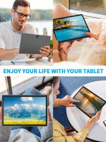 Relndoo Tablette Android 13 de 10 pouces 2025 TopS, 3 Go de RAM + 64 Go de ROM, processeur quadricœur A133P à 1,5 GHz, écran tactile HD 1280*800 px, batterie haute capacité de 6000 mAh, Wifi 802.11n 2,4 GHz, double caméra 2 MP + 8 MP, prise en charge de l'extension SD jusqu'à 512 Go, (sans adaptateur)