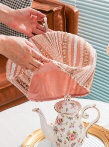 1 pièce Housse à théière brillante, Couvercle de plateau de dessert, Retour à l'école