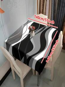 1/20 Stück Schwarz-Weiß Tischdecken, rechteckige Speise- und Kaffeetisch Tischdecken, 3D Optische Effekte, 2D bedruckte Tischdecken, Hochzeitstisch Dekorationen, Heim Dekorationen, geeignet für Picknicks, Camping, Hochzeiten, Geburtstagsfeiern