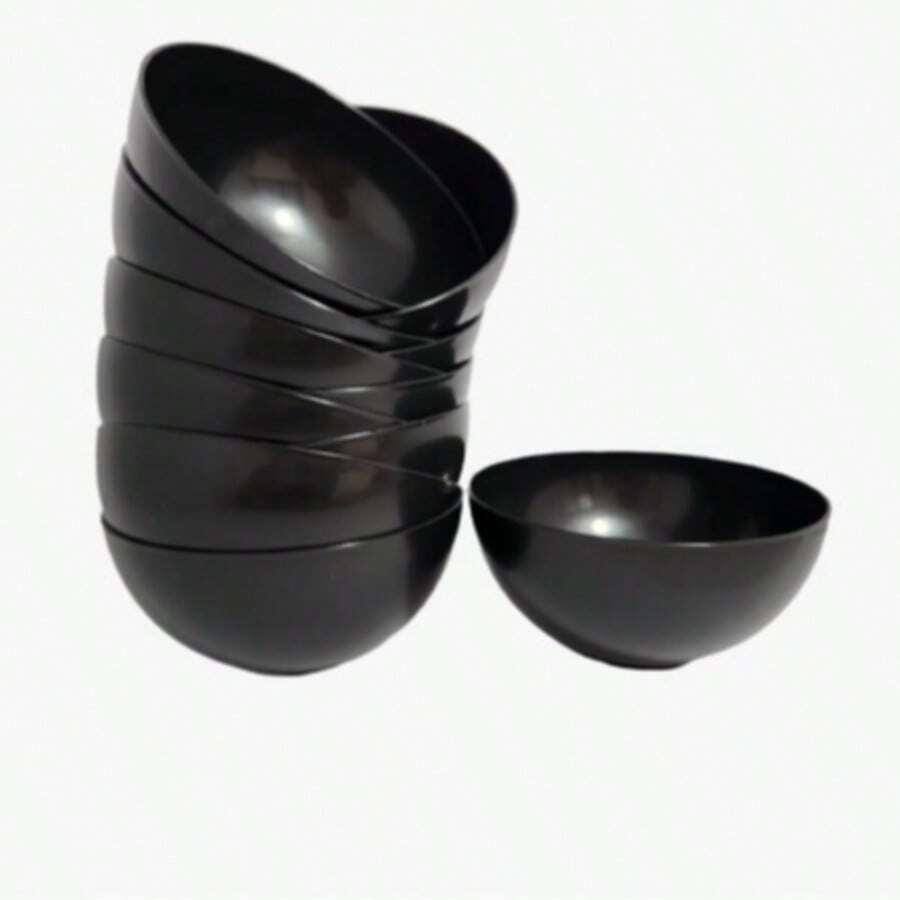 Kit 10 Units Plastic Bowls 370ml - Negro - Ver 1