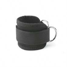 1 件带 D 形环的踝带适用于电缆机，可调节且舒适的踝带适用于健身房、臀部和腿部肌肉力量训练