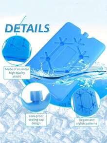 1/2 حزمة من الأكياس الثلجية لصندوق الغداء - أكياس ثلج قابلة لإعادة الاستخدام فائقة الرقة، أكياس تبريد طويلة الأمد - مثالية لصناديق الغداء المعزولة، تخزين حليب الأم، والحفاظ على طازجة الطعام لساعات، للسفر والنزهات والسيارة والمكتب - متعدد الألوان - مشاهدة 6